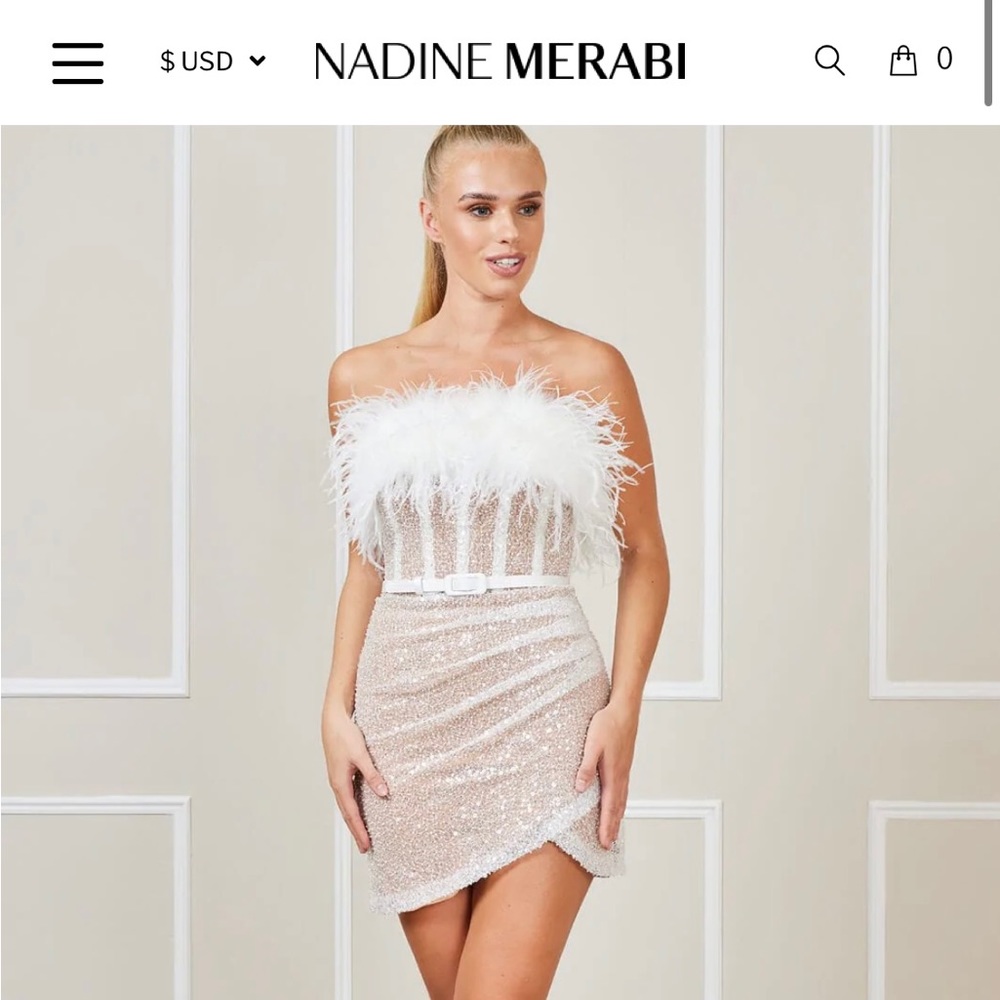 Nadine Merabi Lucie White Dress